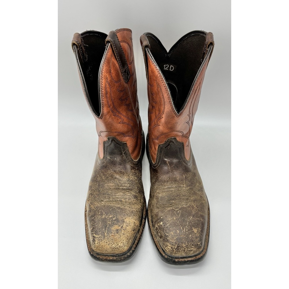 Ariat Men's Western Work Boots‎ Brown Leather Square Toe Size 12D Distressed - Picture 7 of 10